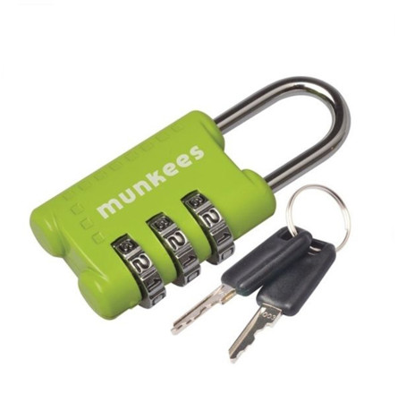 Munkees 3604 брелок-замок Combi Lock 1 lime