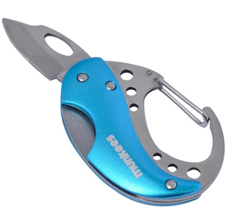 Munkees 2517 брелок-нож Mini Carabiner Knife blue