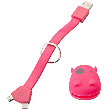 Munkees 3700 брелок-зарядка Smart Charger pink