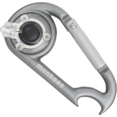Munkees 1089 брелок-фонарик Carabiner LED with Bottle Opener grey