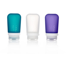 Набор силиконовых бутылочек Humangear GoToob + 3 Pack Medium Clear Purple Teal (білий, фіолетовий, зелений) 022.0040
