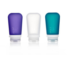 Набор силиконовых бутылочек Humangear GoToob + 3 Pack Large Clear Purple Teal (білий, фіолетовий, зелений) 022.0043